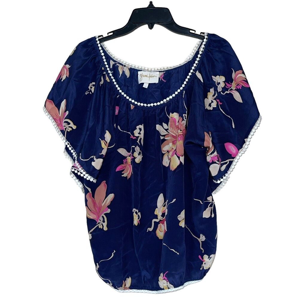 Yumi Kim Blouse Floral Silk Popover